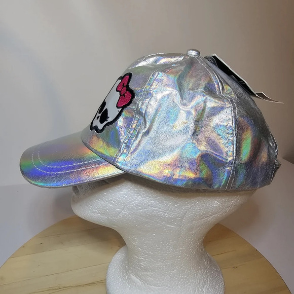 Monster high ladies shiny silver metalic adjustable hat new with tags - Picture 7 of 7